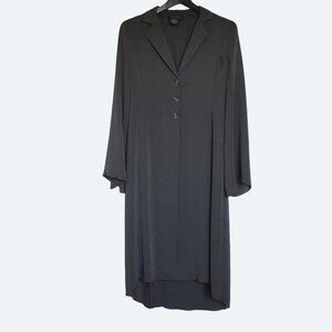 COPY - COPY - Tristan & Iseut Duster matching set Grey Pinstripe stringy selved…